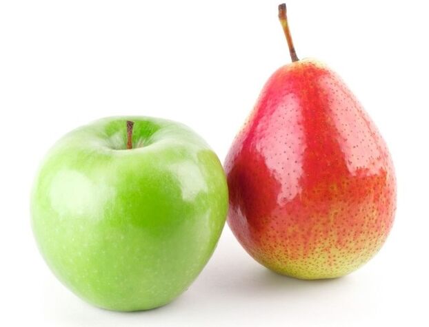 Mazá e pera para a dieta Dukan