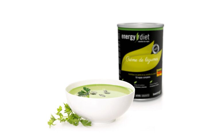 Sopa de verduras con dietas enerxéticas