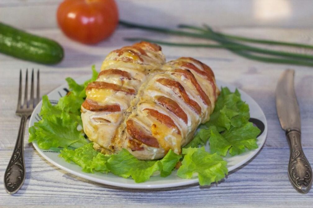 Peitugas de polo nunha dieta proteica